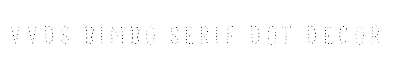 VVDS Bimbo Serif Dot Decor